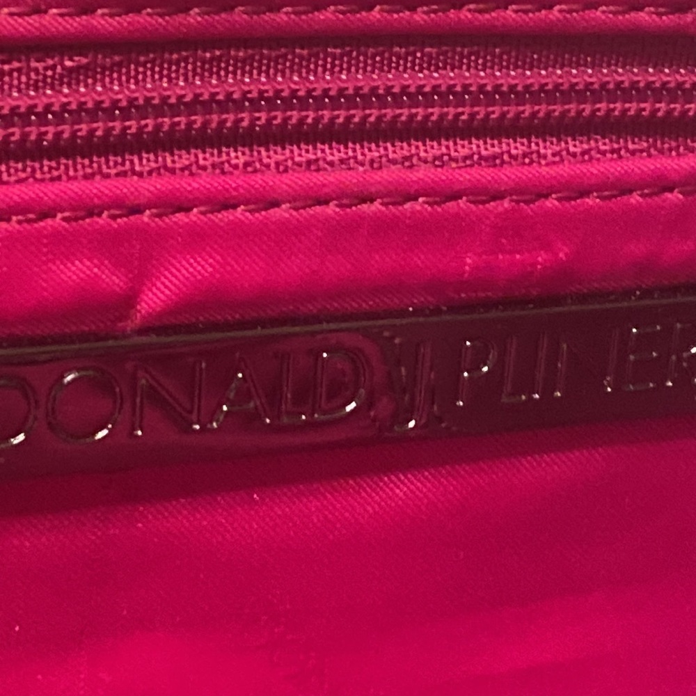 Donald Pliner Purse Bag Brown Suede w/studded leather trim Pink interior - Picture 7 of 14